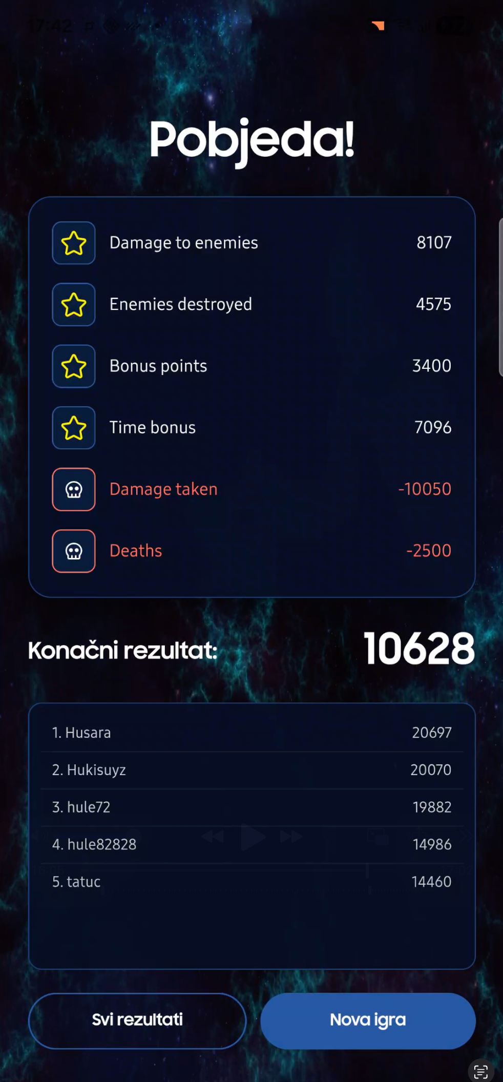 Galaxy Heroes Leaderboard